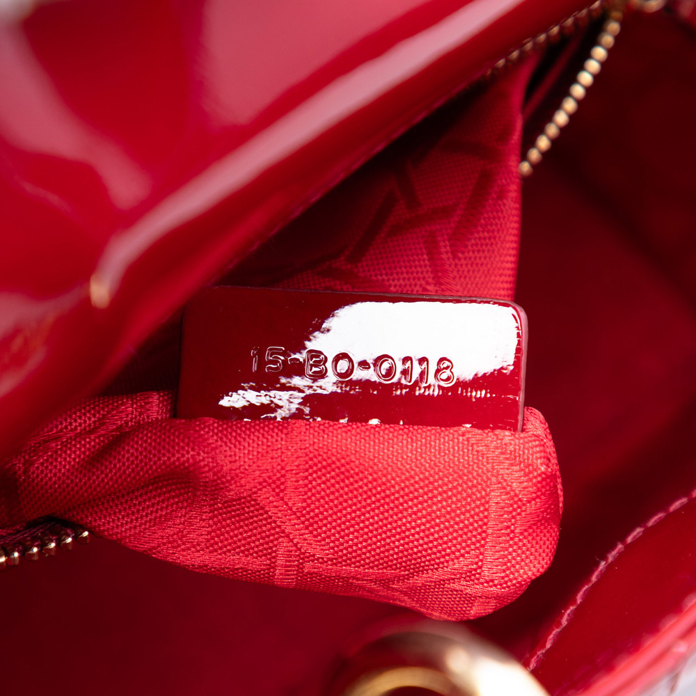 Pre-Loved Dior Mini Patent Cannage Lady Dior - Picture 6 of 8